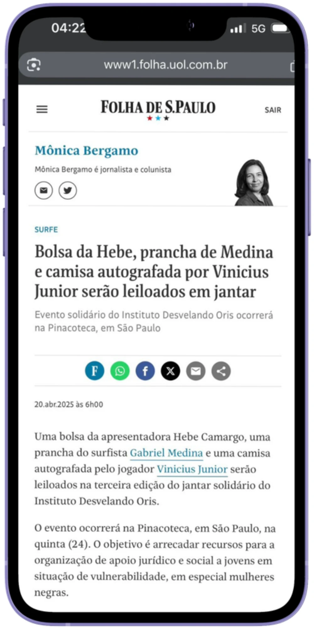 Leilão Solidário — Instituto Desvelando Oris — imagem 2